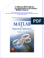 Full Ebook of Solution Manual Matlab For Engineering Applications 4Th Edition William Palm Iii Online PDF All Chapter