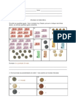 Atividades Usando Dinheiro - 4º e 5 º ANO