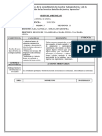 Sesión de Aprendizaje Sílaba Tónica y Átona