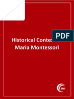 Historical Context of Maria Montessori