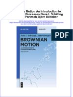 Full Ebook of Brownian Motion An Introduction To Stochastic Processes Rene L Schilling Lothar Partzsch Bjorn Bottcher Online PDF All Chapter