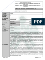 Programa de Formación Titulada SERVICIOS COMERCIALES Y FINANCIEROS 133303 V1