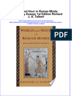 Full Ebook of World and Hour in Roman Minds Exploratory Essays 1St Edition Richard J A Talbert Online PDF All Chapter