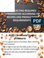 Selecting Required Commodities According To Recipes and Production Requirements