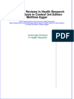 Full Ebook of Systematic Reviews in Health Research Meta Analysis in Context 3Rd Edition Matthias Egger Online PDF All Chapter