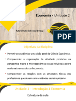 Apresentação Unidade 1 - Economia