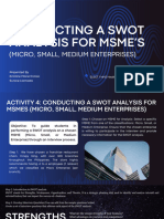 Conducting A SWOT Analysis For MSME