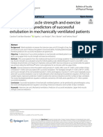 Upper Limb Muscle Strength and Exercise Endurance As Predictors of Successful Extubation in Mechanically Ventilated Patients