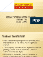 Manappuram General Finance & Leasing Ltd. (Gold Loan)