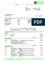 TD Simple Checking: Account Summary