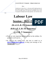 Labour Law (English) 2021