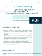 Summer Internship at Tamanna Solutions Private Limited