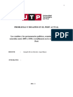 Los Cambios y Las Permanencias Políticas, Económicas y Sociales Ocurridas Entre 1895 y 1930 y Su Influencia en La Conformación Del Perú