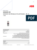 S202UDC-K6 Miniature Circuit Breaker - 2P - K - 6 A