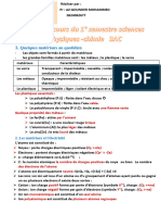 Résumé 1 - S1 Cours Physique Chimie 3AC Ahmed