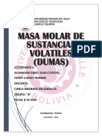 Laboratorio MASA MOLAR DE SUSTANCIAS VOLATILE