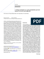 Effect of Different Pre-Sowing Treatments On Seed Germination Percent-Age and Growth Performance of Acacia Auriculiformis