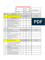 PH130067 - Site Acceptance Checklist