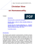 A Christian View On Homosexuality