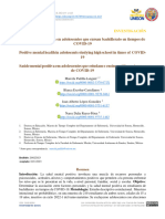 Salud Mental Positiva en Adolescentes Que Cursan Bachillerato en Tiempos de COVID