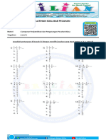 Soal Campuran Penjumlahan Dan Penguruangan Pecahan Level 1