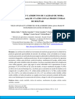 Rendimiento Y Atributos de Calidad de Mora (Rubus Glaucus Benth) DE CUATRO ZONAS PRODUCTORAS de Bolívar