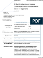 (APEB1-30%) Actividad: Analizar Los Principales Argumentos Acerca Del Origen Del Hombre y Sobre Las Diferentes Dimensiones de La Persona