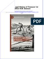 (Download PDF) A Modern Legal History of Treasure 1St Edition N M Dawson Full Chapter PDF