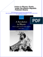 A Revolution in Rhyme Poetic Co Option Under The Islamic Republic Fatemeh Shams Full Chapter PDF