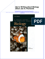 A Short Guide To Writing About Biology 9Th Edition Jan A Pechenik Full Chapter PDF