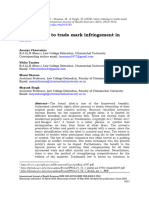 Laws Relating To Trade Mark Infringement in India