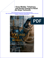 A Village Goes Mobile Telephony Mediation and Social Change in Rural India Sirpa Tenhunen Full Chapter PDF