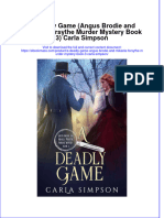 (Download PDF) A Deadly Game Angus Brodie and Mikaela Forsythe Murder Mystery Book 3 Carla Simpson Full Chapter PDF