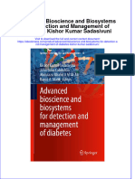 Advanced Bioscience and Biosystems For Detection and Management of Diabetes Kishor Kumar Sadasivuni Full Chapter PDF