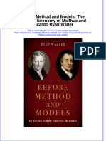 Before Method and Models The Political Economy of Malthus and Ricardo Ryan Walter Full Chapter PDF