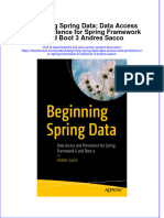 (Download PDF) Beginning Spring Data Data Access and Persistence For Spring Framework 6 and Boot 3 Andres Sacco Full Chapter PDF