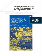 (Download PDF) Christians and Muslims in Early Medieval Italy A Sourc1St Edition Luigi Andrea Berto Full Chapter PDF