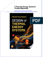 Design of Thermal Energy Systems Pradip Majumdar Full Chapter PDF