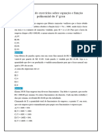 Equação e Função Polinomial Do 1º Grau