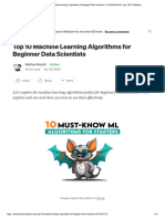 Top 10 Machine Learning Algorithms For Beginner Data Scientists - by Nathan Rosidi - Apr, 2024 - Medium