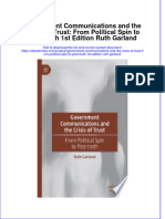 Government Communications and The Crisis of Trust From Political Spin To Post Truth 1St Edition Ruth Garland Full Chapter PDF