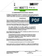 00773-Se Actualizan Tarifas de Los Derechos Del Ejercicio de La Funcion Notarial