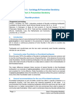 Notes - Preventive Dentistry Topic 5 - Home Care Fluoride Products - 2023