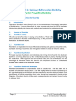 Notes - Preventive Dentistry Topic 4 - Introduction To Fluoride