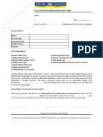 Indian Bank Debit Card Application Form 1