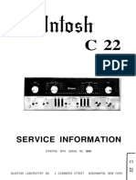 Hfe Mcintosh c22 Service