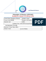 FIN101 Principles of Finance