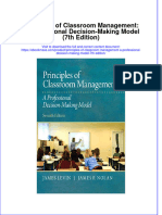 Principles of Classroom Management A Professional Decision Making Model 7Th Edition Full Chapter PDF