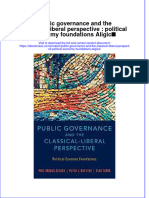 Public Governance and The Classical Liberal Perspective Political Economy Foundations Aligica Full Chapter PDF