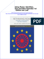 Rethinking Roma Identities Politicisation and New Agendas 1St Edition Ian Law Full Chapter PDF